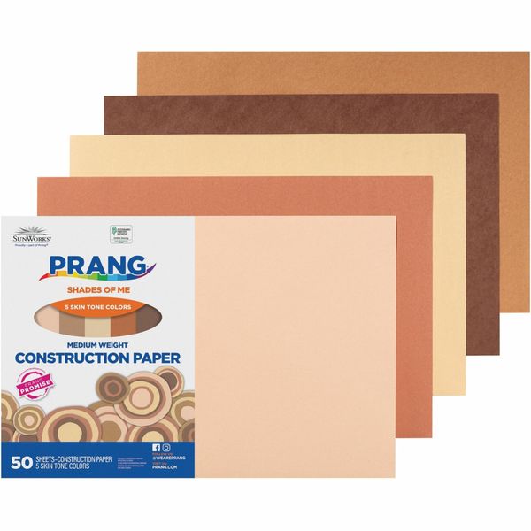 Prang (Formerly SunWorks) Construction Paper, White, 12" x 18", 50 Sheets