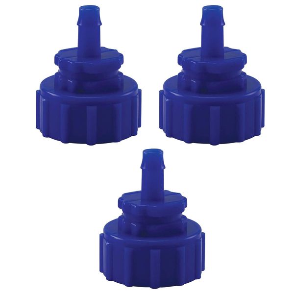 Bottle Emptying Cap Adapter - Converts Used Plastic Bottles into a Great Water Source for Self-Watering Planter Insert - 3 Pack
