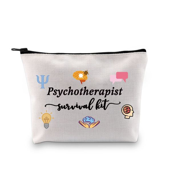 JTOUK Psychotherapeuten Geschenk Mental Health Therapeuten Make-up Tasche Psychotherapeuten Survival Kit Dankeschön Geschenk für psychologischen Ratgeber Lehrer, Survival Psychotherapeutentasche Eu