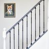 Matte Black "Enfield" Double Twist Stair Spindle - with Fixed and Adjustable Rake Brackets