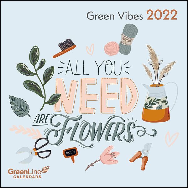 Green Vibes Square Wall Calendar 2022 (GreenLine)