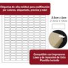 White Rectangular Labels + Bonus Color Labels - Value Pack - White Coding Labels Produce Excellent Results with Standard Laser Printer-Template Included! 1138 Pack