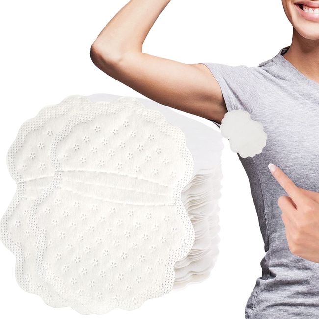 60Pcs Underarm Sweat Pads, Self Adhesive Disposable Armpit Sweat Pads Perspiration Pads Absorbent Pad Odour Free Invisible Ultrathin to Keep Underarms and Garments Clean for Men and Women