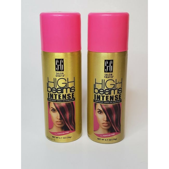 SALON GRAFIX HIGH BEAMS INTENSE HAIRCOLOR SPRAY 2.7 oz #22 POPSTAR PINK