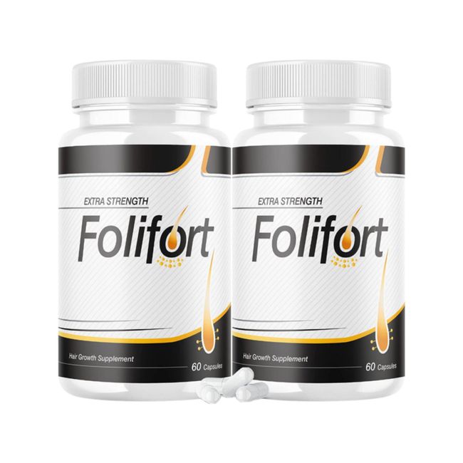 2-Pack Folifort Natural Hair Support Supplement- 120 Capsules