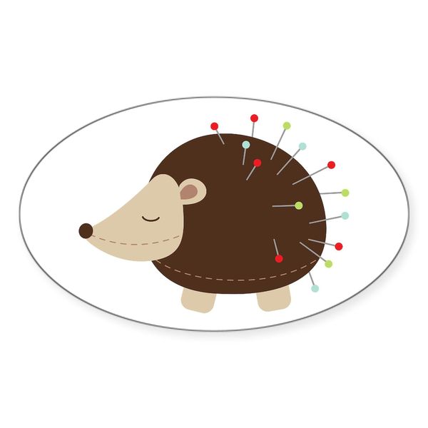 CafePress Pin Cushion Sticker Sticker (Oval 50 pk)