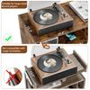 Large Wood Record Player Stand Turntable Storage Vinyl Record Holder & Display