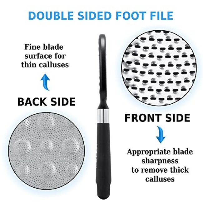 Foot File Callus Remover,Colossal Foot Rasp and Professional Foot Scrubber  Pedicure Kit to Remove Hard Skin for Wet and Dry Feet,Surgical Grade