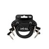 Ernie Ball Flex Patch Cable 12in - Black - 3 Pack