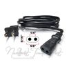 2-Pin Oval Power Cord for Technics Turntable Record Player Model SL-B350 SL-10 +