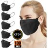 Black KF94 Disposable Face Mask Protective 4 Layer Earloop Filters 95% PFE & BFE