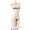 Micro Bikini, Ultra Small, Cute, Sexy, Anime, Swimsuit, Extreme, Cosplay, Cute, School Swimsuit, Wind, Lace, Underwear, Femininity, Mini Bra + Bikini T-Panties, 2-piece Set (Gray)