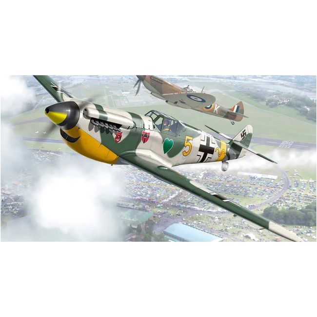 AZ Model 1/72 Luftwaffe HA-1112M-1L Buchon Air Show Star Plastic Model AZM7670 Molded Color