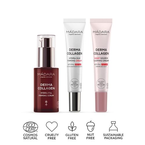 MÁDARA Organic Skincare | Set Per La Fioritura Del Collagene: Contiene Tre Elementi Essenziali Mini E Di Dimensioni Standard Per Una Migliore Produzione Di Collagene