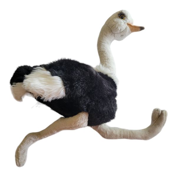 Vintage FAO Schwarz Ostrich Plush 21" Tall Realistic Stuffed Bird Toys "R" Us