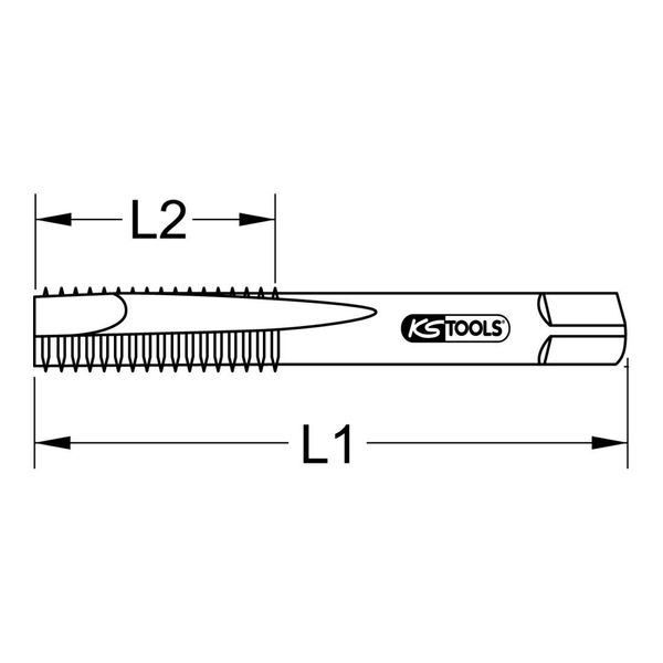 KS Tools 331.0224 HSS Co Cutting Tap M 4 x 0.7 Silver