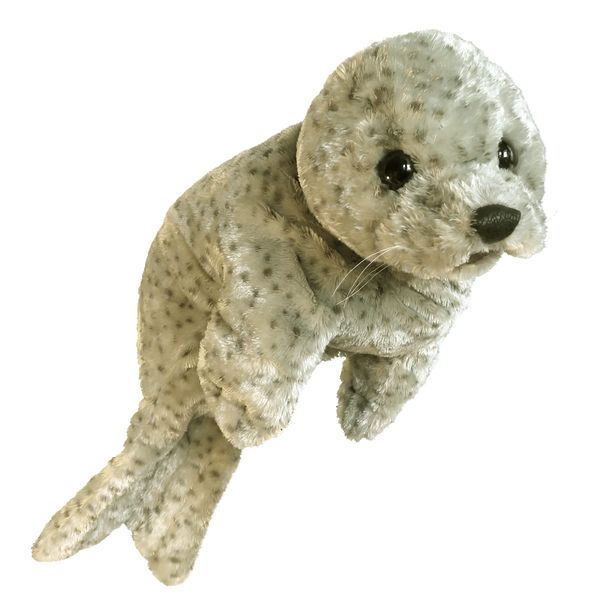 Folkmanis Harbor Seal Hand Puppet, Brown, Cream, Black, 1 EA