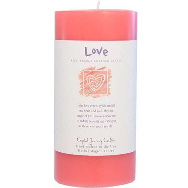 Crystal Journey Crystal J Candle Love Pillar, 1 EA