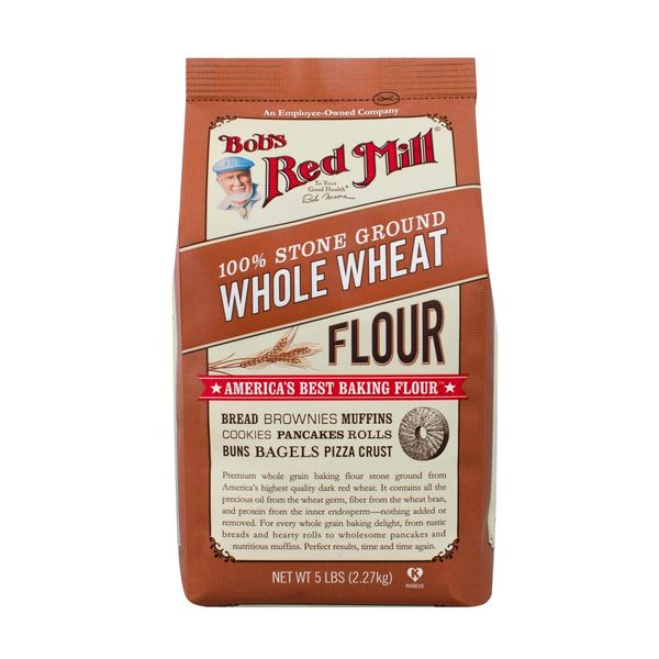 Bob's Red Mill Flour Whole Wheat, 5-pounds (Pack of4)