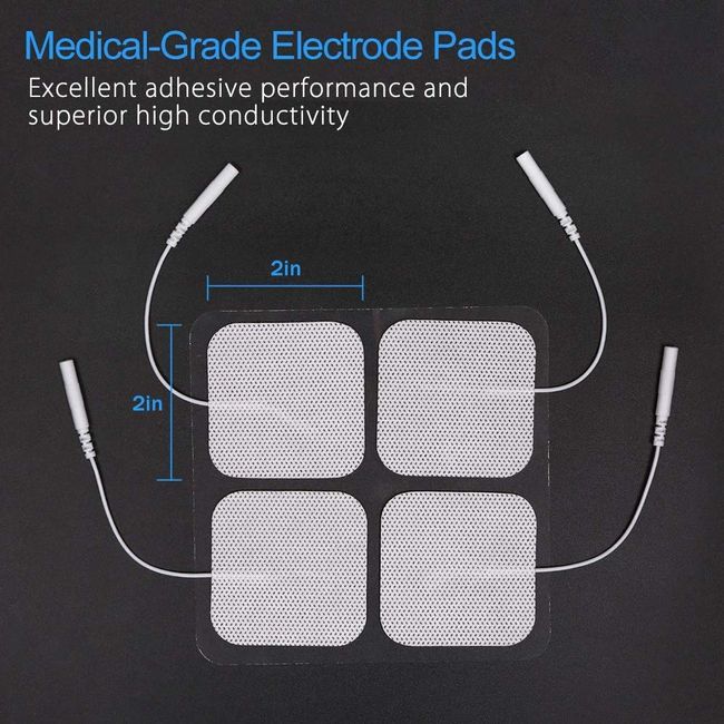 AUVON TENS Unit Replacement Pads 2 x 4 24 Pcs, Reusable, Latex-Free Large  Size Electrodes