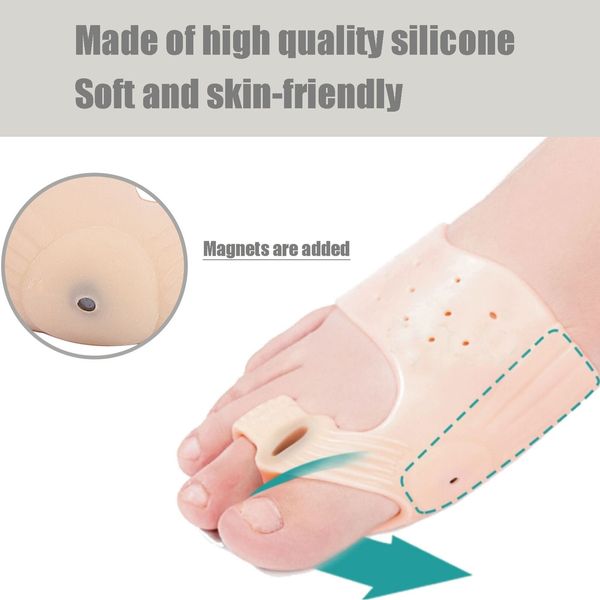 Magnetic Silicone Bunion Corrector Toe Straightening Support For Foot Health FER