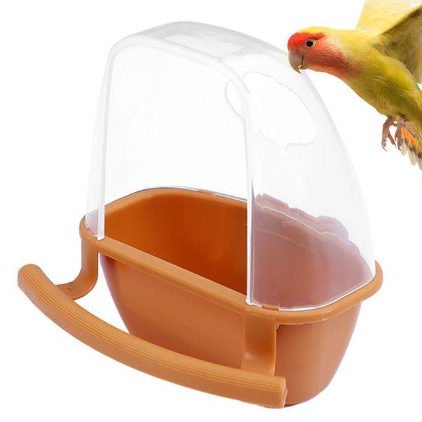 Bird Cage Feeder Parrot Water Hanging Bowl Feeder Box Pet Plastic Food Container