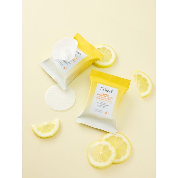 Point Lemon Sparkling Water Perfect Lip &amp; Eye Remover Pads 35 Sheets