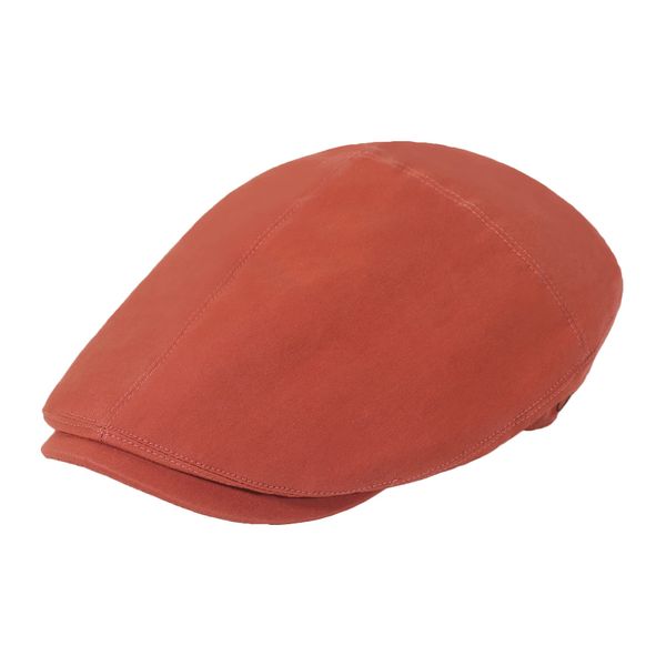 ZLYC Sommer Ivy Schirmmützen Ballonmütze Baumwolle Flatcap für Herren (Solide Orange),Gr.Einheitsgröße