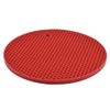 Sourcingmap Rubber Kitchen Round Shaped Nonslip Heat Resistant Pot Mat Pad Holder Red