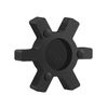XIKE L090 Solid Type Flexible NBR Rubber Spider Center Insert Fits for L Jaw Coupling Set, Black (4 Pack)