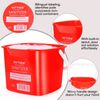 8 Quart Red&Green&Blue Detergent and Sanitizing Cleaning Bucket With 3pcs Cloth