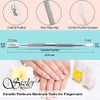 Professional Stainless Steel Dual Head Cuticle Pusher Tool UV Gel Polish Soak Off Remover Tool Nail Art Cuticle Trimmer Double-ended Stainless-Steel Manicure Tool By Sizler Beauty