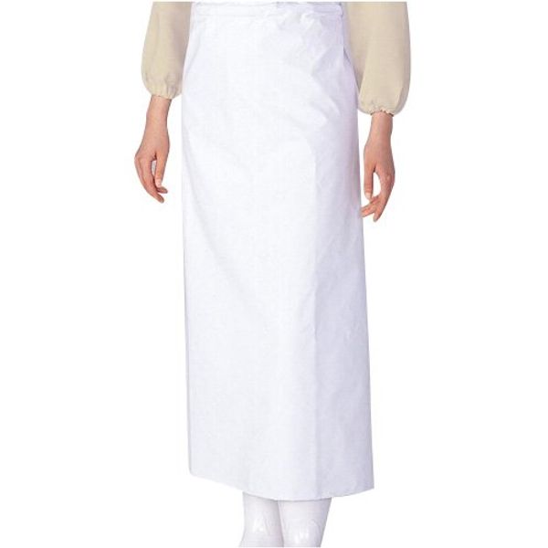 Utsunomiya Production One-Touch Waterproof Apron, Below Waist (Width 35.4 x Length 35.4 inches (90 x 90 cm), White