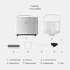 Bread Maker Machine with 15 Menu Options + 3 Crust Colors, 2 Lbs Bread Machine w