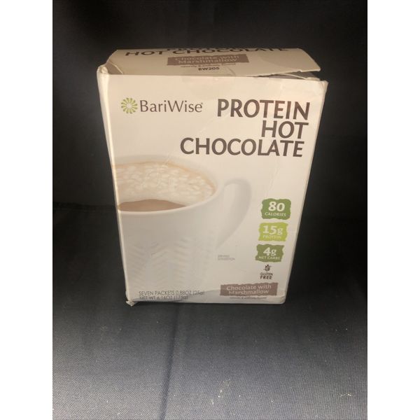 Bariwise Protein Hot Chocolate, Chocolate With Marshmallows.  Damaged Box