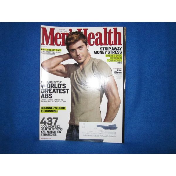 MENS HEALTH MAGAZINE MAY 2012, MUSCLE EXCERISE, ZAC EFRON  , #M2012