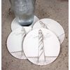 Spiral Lighthouse Absorbent Drink Coasters (set of 4)