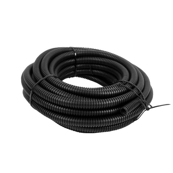 Uotyle Flexible Conduit 5M Corrugated Plastic Tube PP Pond Hose Black Conduit Pipe Non-Split Flame Retardant Bellow for Cable Wire Protection (OD13mm x ID10mm)