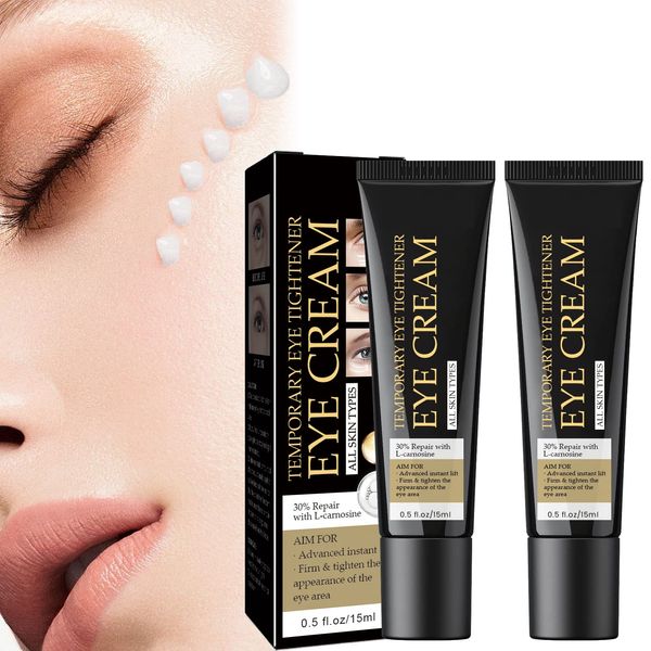 Instant Firming Eye Cream,2pcs Anti Wrinkle Eye Cream,Deep Hydrating Eye Cream for Dark Circles and Puffy Eyes,Eye Bag Remover,Dark Circle Eye Cream,Firming Eye Cream,Ordinary Skincare Men & Women Use