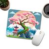 Cherry Blossom Tree Japanese Garden Low Profile Mouse Pad Mat