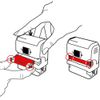 Trodat White Medium Self-inking Draft Stamp - 'DRAFT' Text in Red, Blue Image, Recycled Material