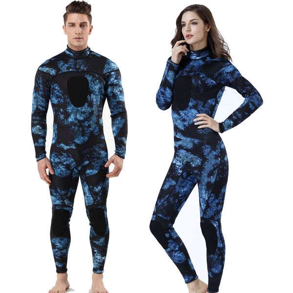 MYLEDI Neoprene 3mm Scuba Diving Suit One Piece Mens Spearfishing Full Body Spearfishing Wetsuit (MY044, XXXL)