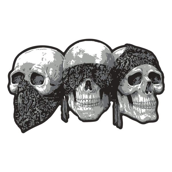 Spaß Kostet Large Sticker 30 cm Patch Skulls