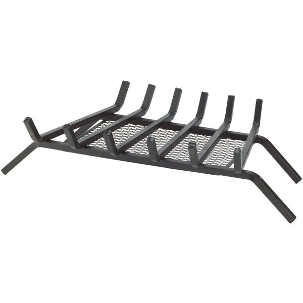 Home Impressions 27 In. Steel Fireplace Grate with Ember Screen FG-1010 Home