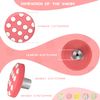 CcHhyyt 6pcs/Set Cartoon Shape Soft Rubber Knobs Round Shape Knobs for Cabinet Handle pulls Drawer Knobs for Closets Organizer Box Bookcase (Mix, Pink)
