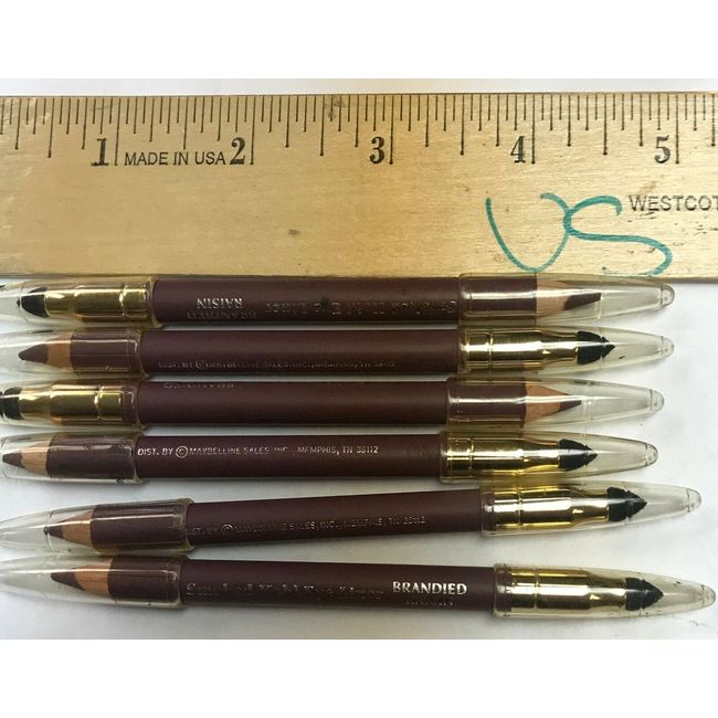 6 Maybelline Smoked Kohl Eyeliner  Brandied Raisin  5 inch incl plastic  ends