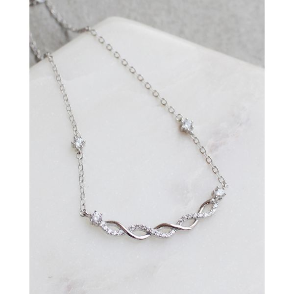 Feminine Vine Silver Necklace