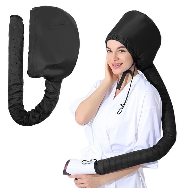 LOPHE Bonnet Hood Hair Dryer Attachment, Adjustable Portable Hair Dryer Cap for Speeds Up Drying Time at Home, Soft Hooded Dryers Hair Steamer for Home & Salon Hair Drying and Deep Conditioning Use