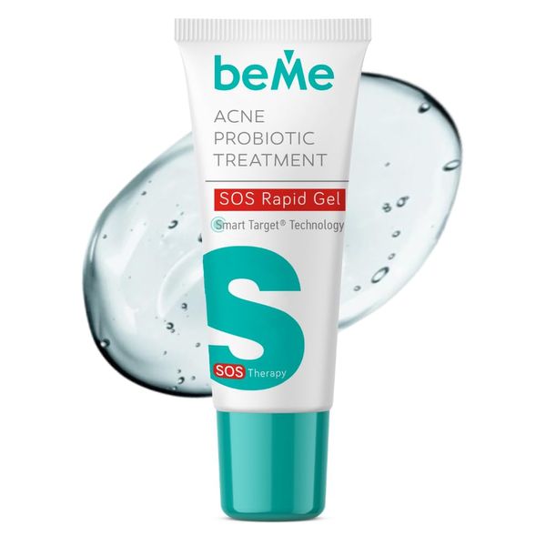 beMe SOS Rapid Gel gegen Akne - farbloses Gel mit konzentrierter Formel - trocknet und beseitigt Pickel - schützt mit Probiotika - besiegt Akne!