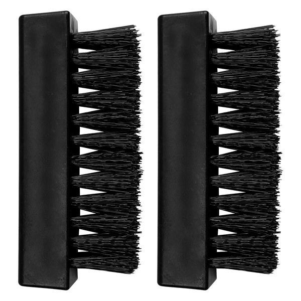 GLADFRESIT 2Pcs Hand Nail Brushes, Plastic Fingernail Cleaning Brushes, Nylon Stiff Bristle Nail Scrubbing Brush (Black)